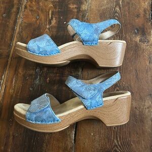 Dansko Blue Mules 9.5